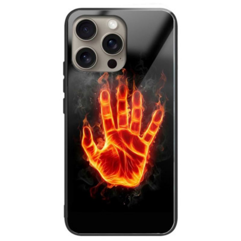 Telefontok iPhone 16 Pro Hand On Fire Edered Glass