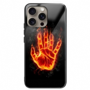 Telefontok iPhone 16 Pro Hand On Fire Edered Glass