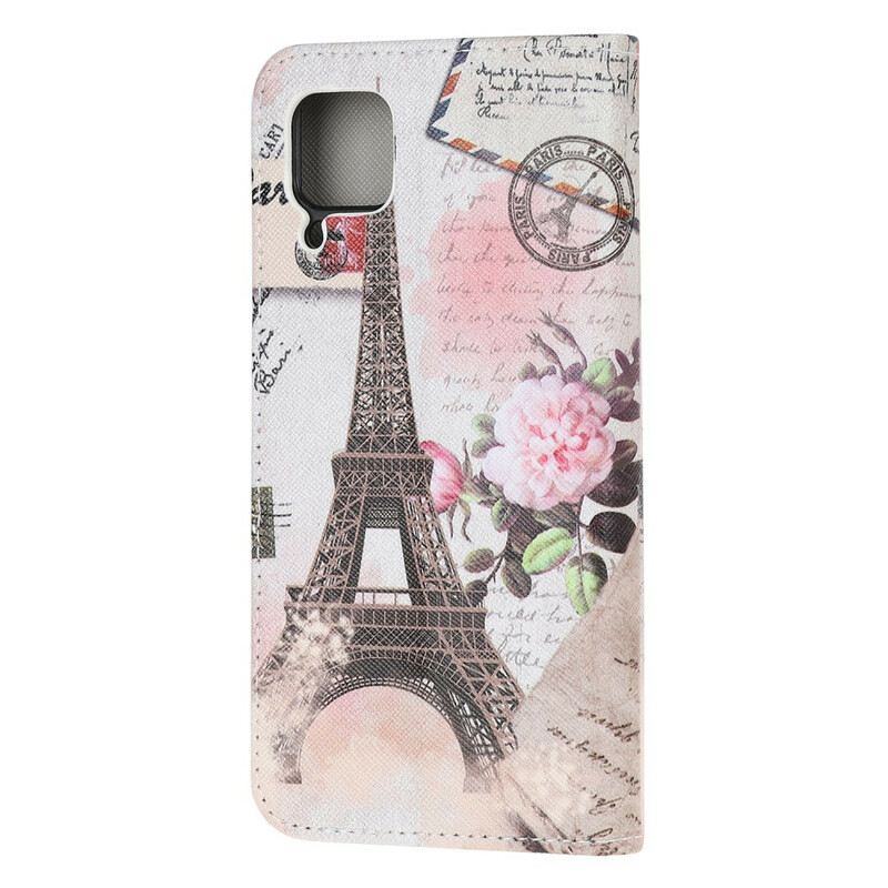 Kinyitható Tokok Huawei P40 Lite Retro Eiffel-torony