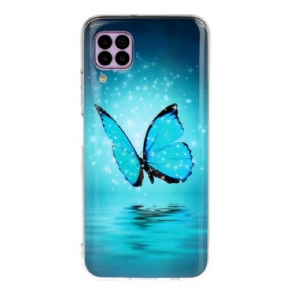 Tok Huawei P40 Lite Fluoreszkáló Kék Pillangó