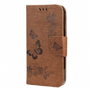 Fliptok iPhone 13 Pro szíjjal Splendid Strap Butterflies