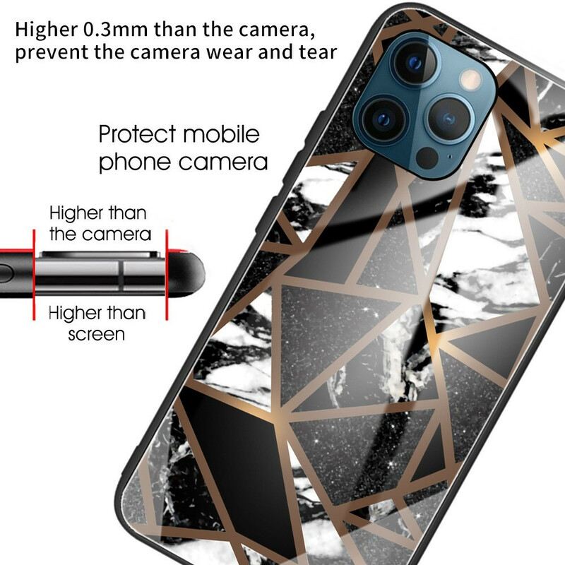 Telefontok iPhone 13 Pro Geometria Márvány Edzett Üveg