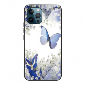 Tok iPhone 13 Pro Butterflies Design Edzett Üveg