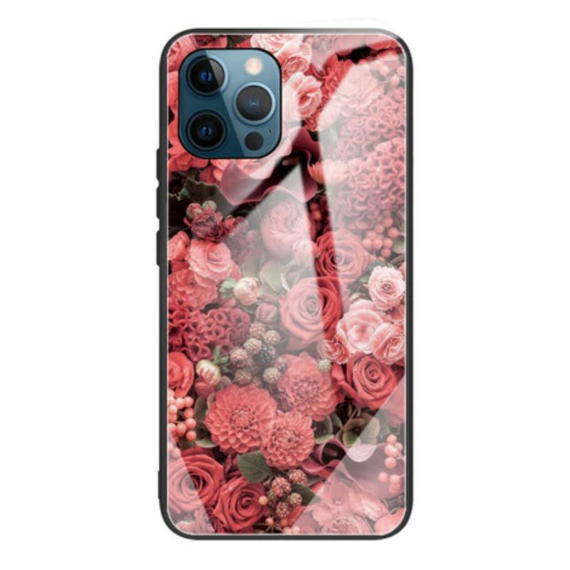 Tok iPhone 13 Pro Rose Flowers Edzett Üveg