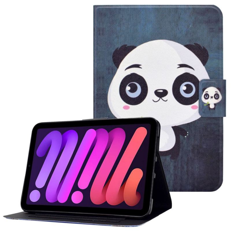 Fliptok / Bőrtok iPad Mini 6 (2021) Aranyos Panda