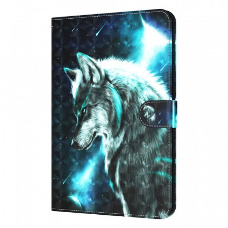 Fliptok / Bőrtok iPad Mini 6 (2021) Light Spot Wild Wolf