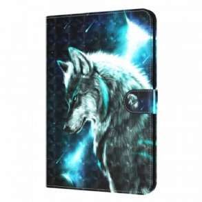 Fliptok / Bőrtok iPad Mini 6 (2021) Light Spot Wild Wolf