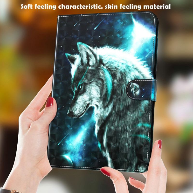 Fliptok / Bőrtok iPad Mini 6 (2021) Light Spot Wild Wolf