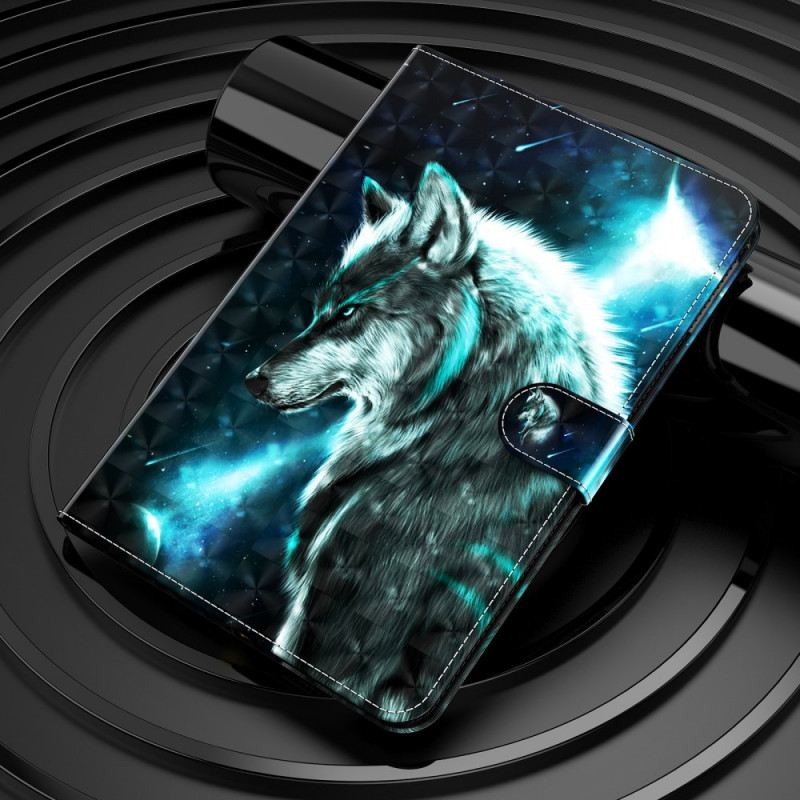 Fliptok / Bőrtok iPad Mini 6 (2021) Light Spot Wild Wolf