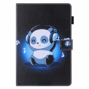 Fliptok / Bőrtok iPad Mini 6 (2021) Panda A Fejhallgatóban