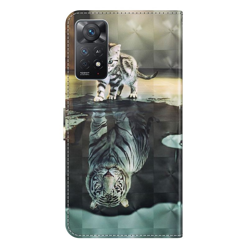 Fliptok / Bőrtok Xiaomi Redmi Note 11 Pro / 11 Pro 5G Ernest. A Tigris