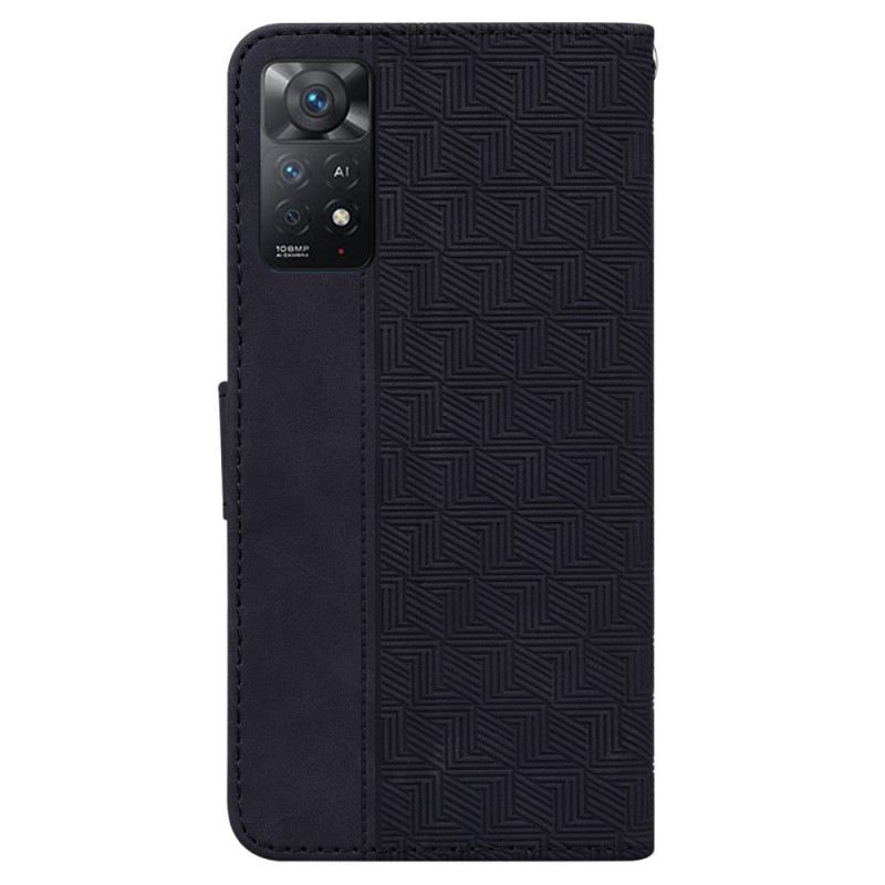 Fliptok / Bőrtok Xiaomi Redmi Note 11 Pro / 11 Pro 5G szíjjal Pántos Minta