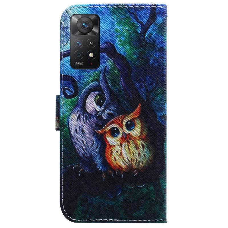 Kinyitható Tokok Xiaomi Redmi Note 11 Pro / 11 Pro 5G Baglyok Festménye