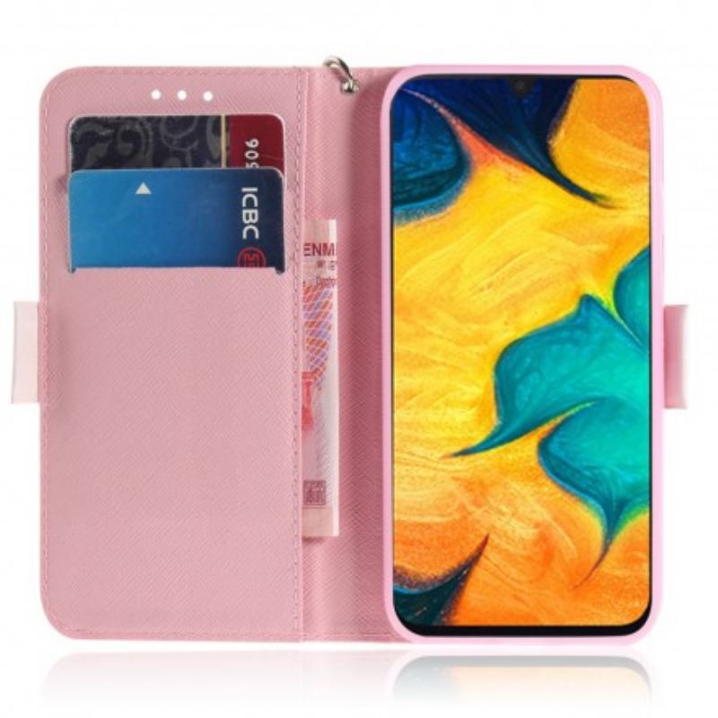 Fliptok / Bőrtok Samsung Galaxy A30 szíjjal Tangahörcsögök