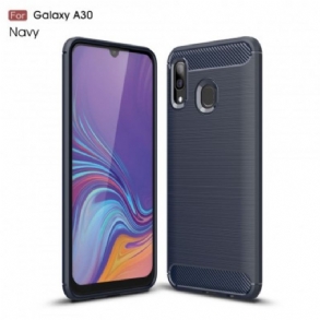 Tok Samsung Galaxy A30 Csiszolt Szénszálas