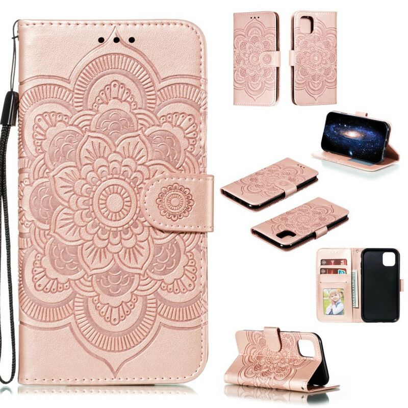 Fliptok / Bőrtok iPhone 11 szíjjal Full Strap Mandala