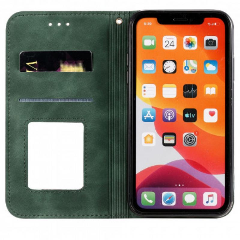 Fliptok iPhone 11 Bőrtok Barokk Virágok