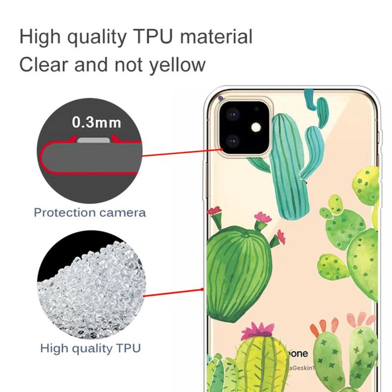 Tok iPhone 11 Akvarell Kaktuszok