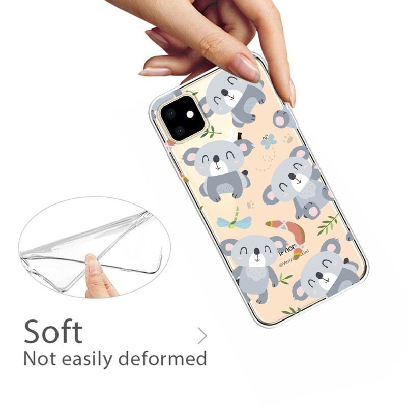 Tok iPhone 11 Aranyos Szürke Koalák