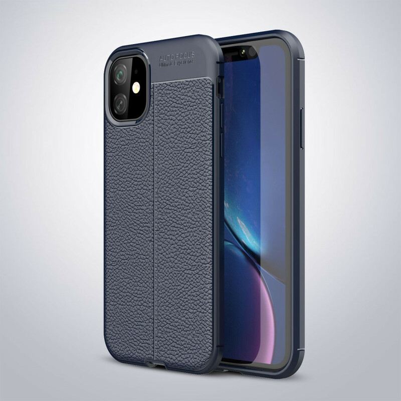 Tok iPhone 11 Dupla Vonalú Litcsi Bőrhatás