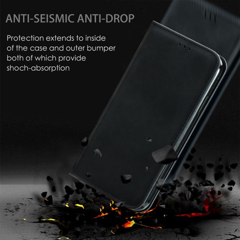 Fliptok Samsung Galaxy S22 Ultra 5G Bőrtok Skin-touch Design