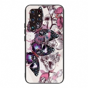 Tok Samsung Galaxy S22 Ultra 5G Butterflies Variation Tempered Glass