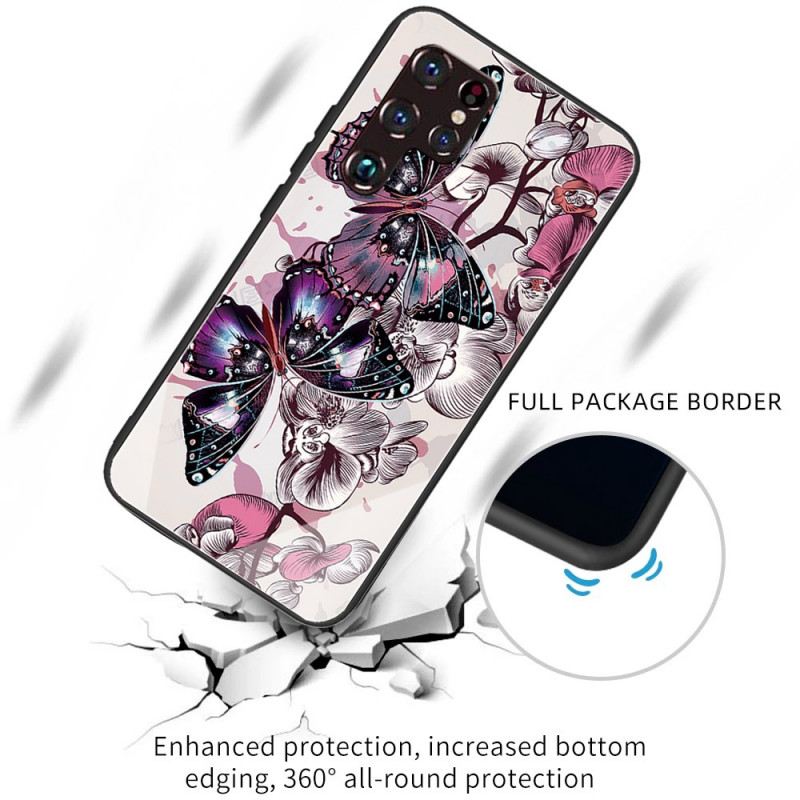 Tok Samsung Galaxy S22 Ultra 5G Butterflies Variation Tempered Glass