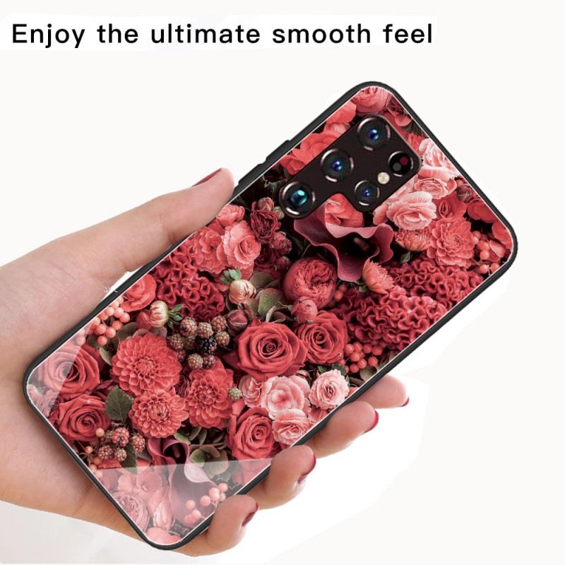 Tok Samsung Galaxy S22 Ultra 5G Rose Flowers Edzett Üveg