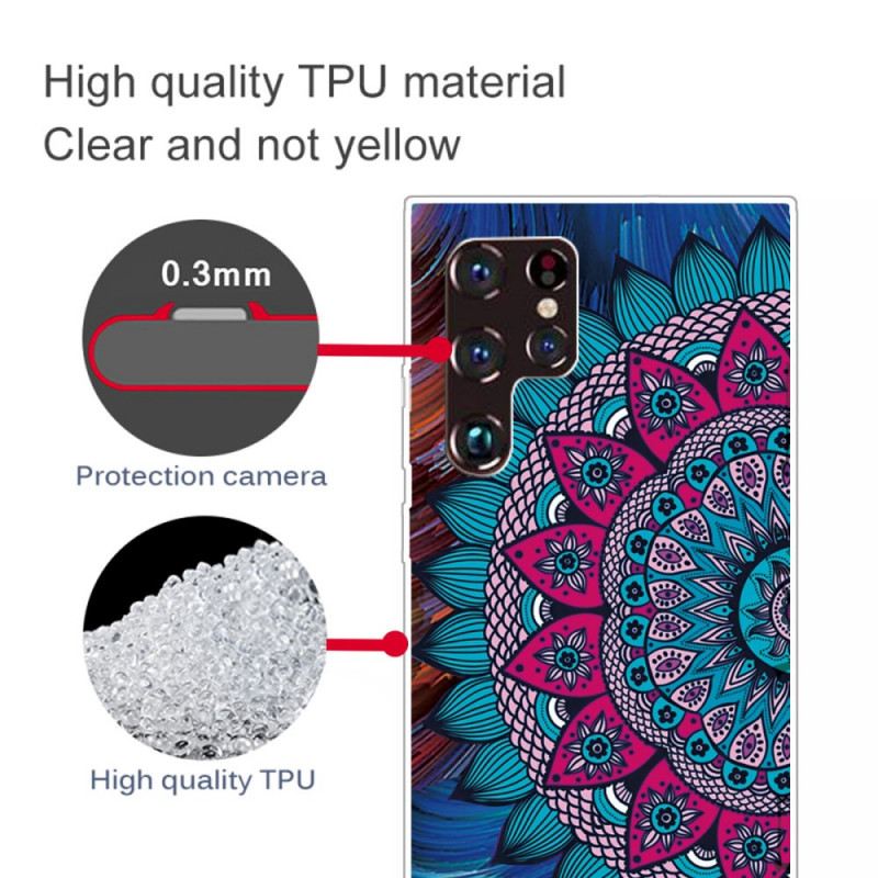 Tok Samsung Galaxy S22 Ultra 5G Színes Mandala