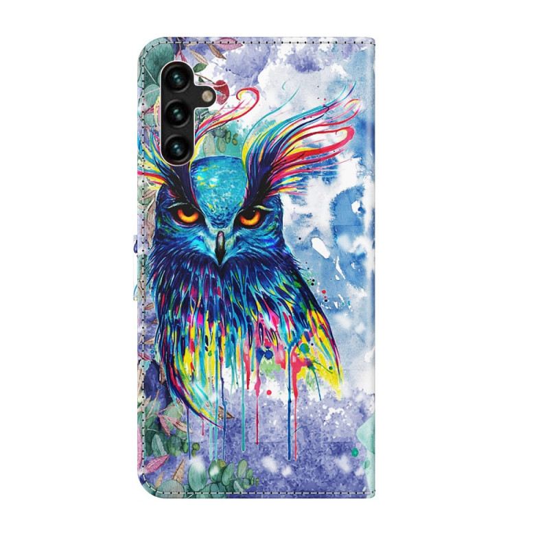 Fliptok / Bőrtok Samsung Galaxy A13 5G / A04s Akvarell Madár