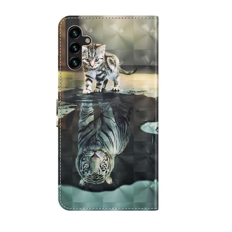 Fliptok / Bőrtok Samsung Galaxy A13 5G / A04s Ernest. A Tigris