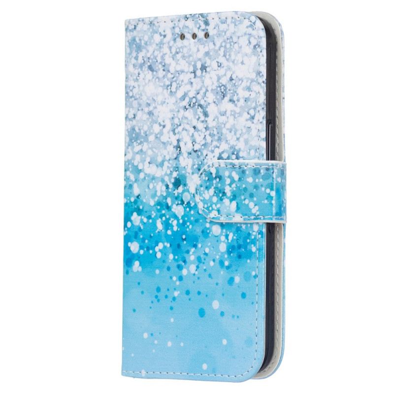 Fliptok / Bőrtok Samsung Galaxy A13 5G / A04s Kék Glitter Gradiens