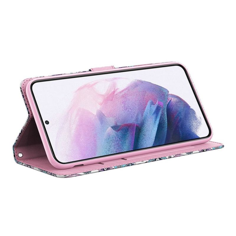 Fliptok / Bőrtok Samsung Galaxy A13 5G / A04s Rózsaszín Fa