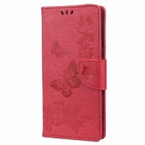 Fliptok / Bőrtok Samsung Galaxy A13 5G / A04s szíjjal Splendid Strap Butterflies