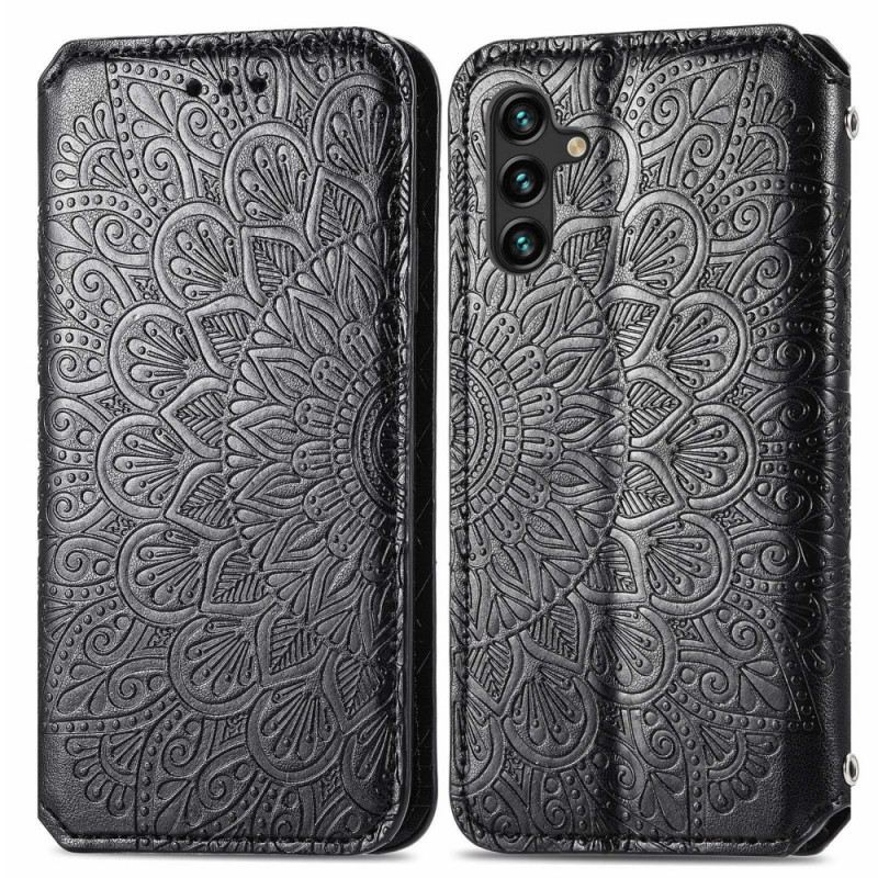 Fliptok Samsung Galaxy A13 5G / A04s Bőrtok Mandala