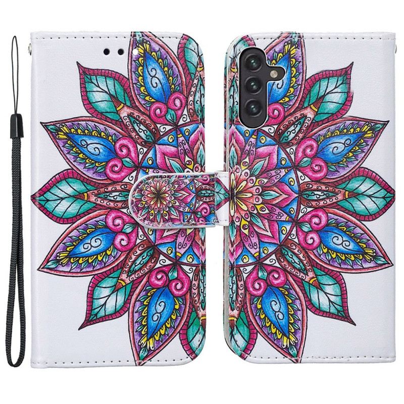 Fliptok Samsung Galaxy A13 5G / A04s Rajzolt Mandala