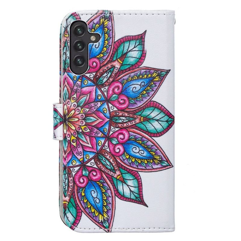 Fliptok Samsung Galaxy A13 5G / A04s Rajzolt Mandala