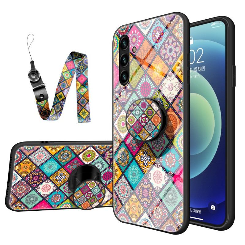 Tok Samsung Galaxy A13 5G / A04s Patchwork Mágneses Tartó