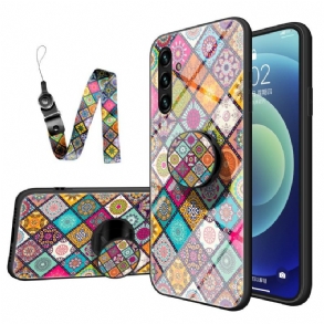 Tok Samsung Galaxy A13 5G / A04s Patchwork Mágneses Tartó