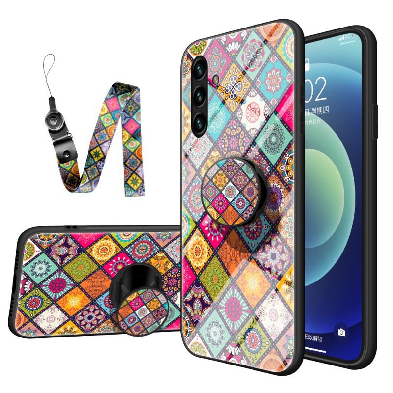 Tok Samsung Galaxy A13 5G / A04s Patchwork Mágneses Tartó