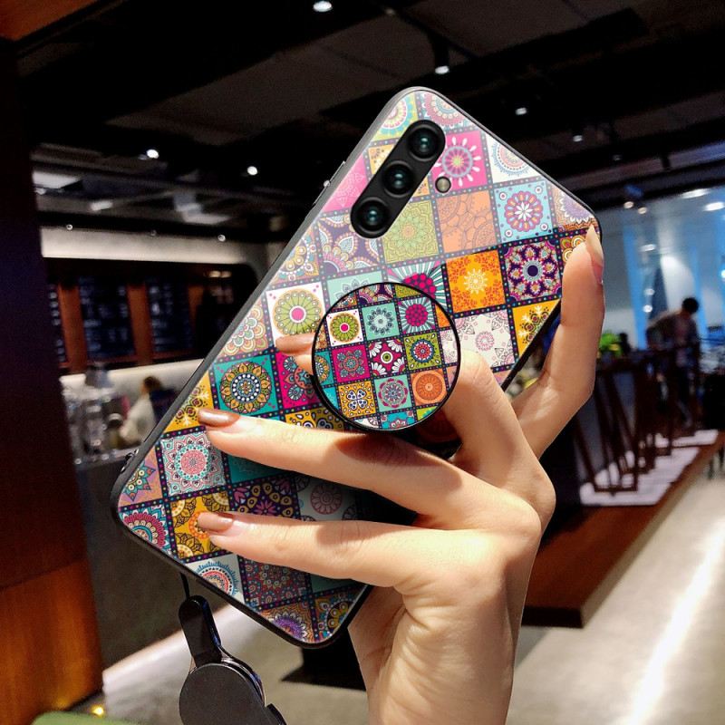 Tok Samsung Galaxy A13 5G / A04s Patchwork Mágneses Tartó