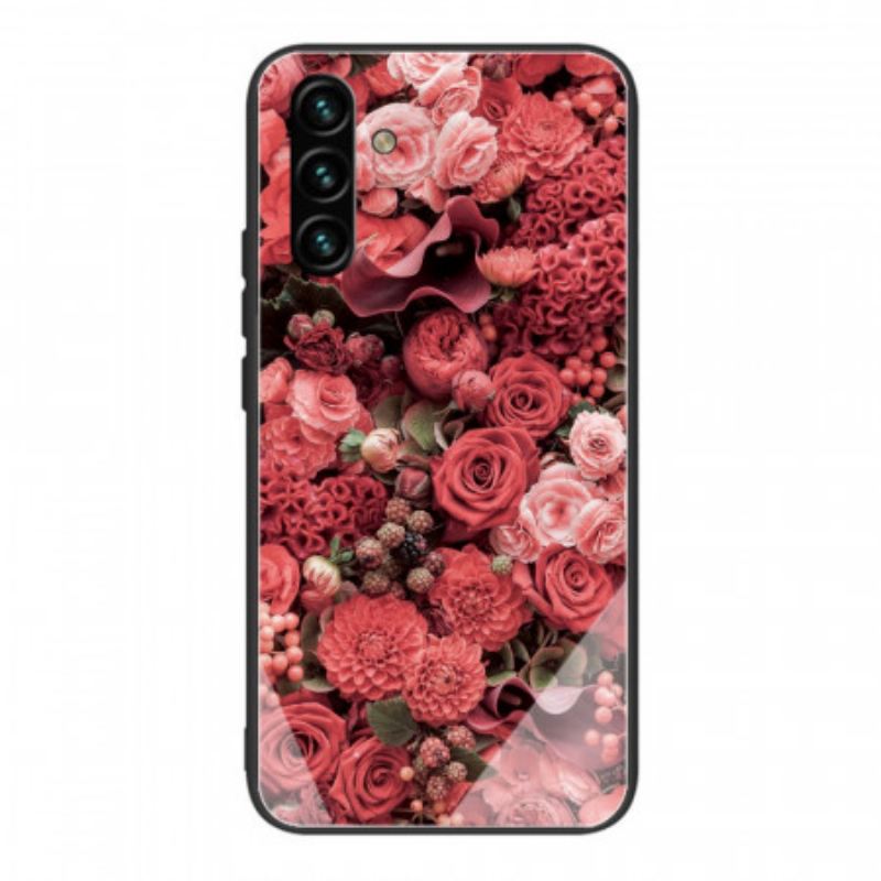 Tok Samsung Galaxy A13 5G / A04s Rose Flowers Edzett Üveg