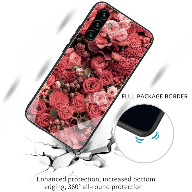 Tok Samsung Galaxy A13 5G / A04s Rose Flowers Edzett Üveg