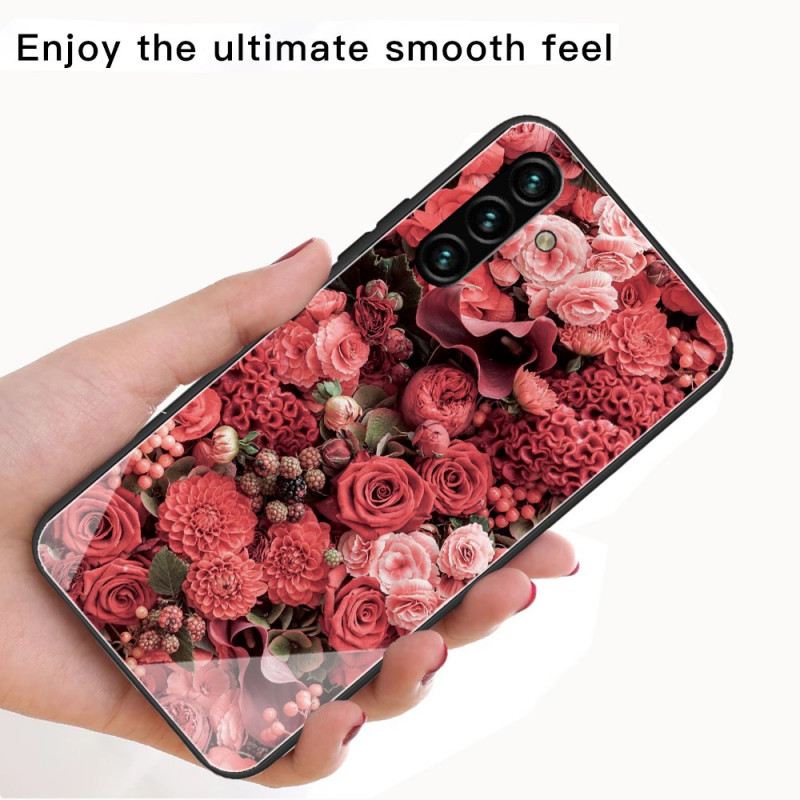 Tok Samsung Galaxy A13 5G / A04s Rose Flowers Edzett Üveg