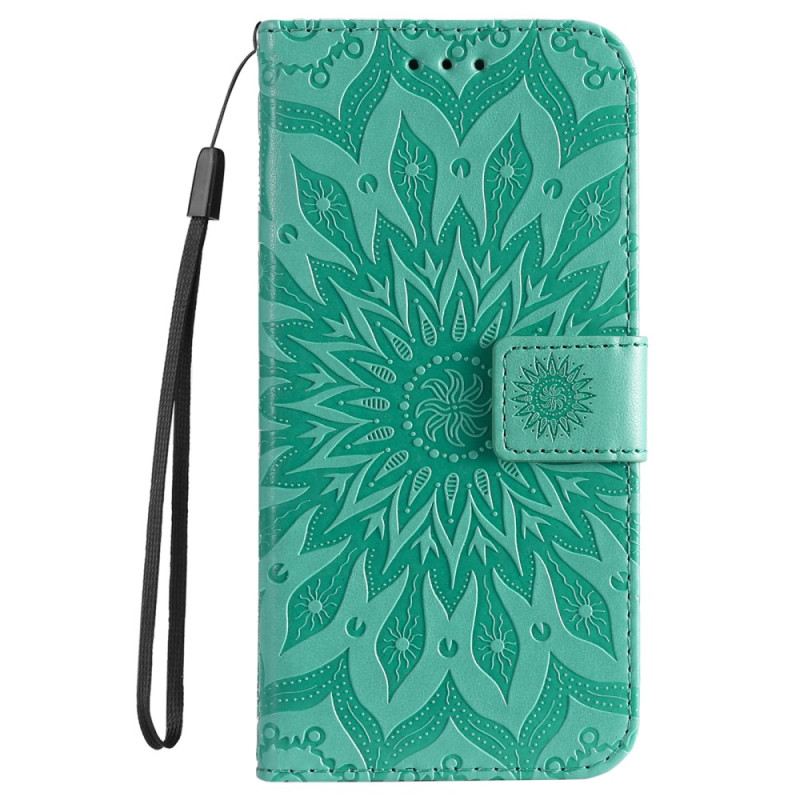 Bőrtok Oppo Reno 12 5g Mandala Szíjjal