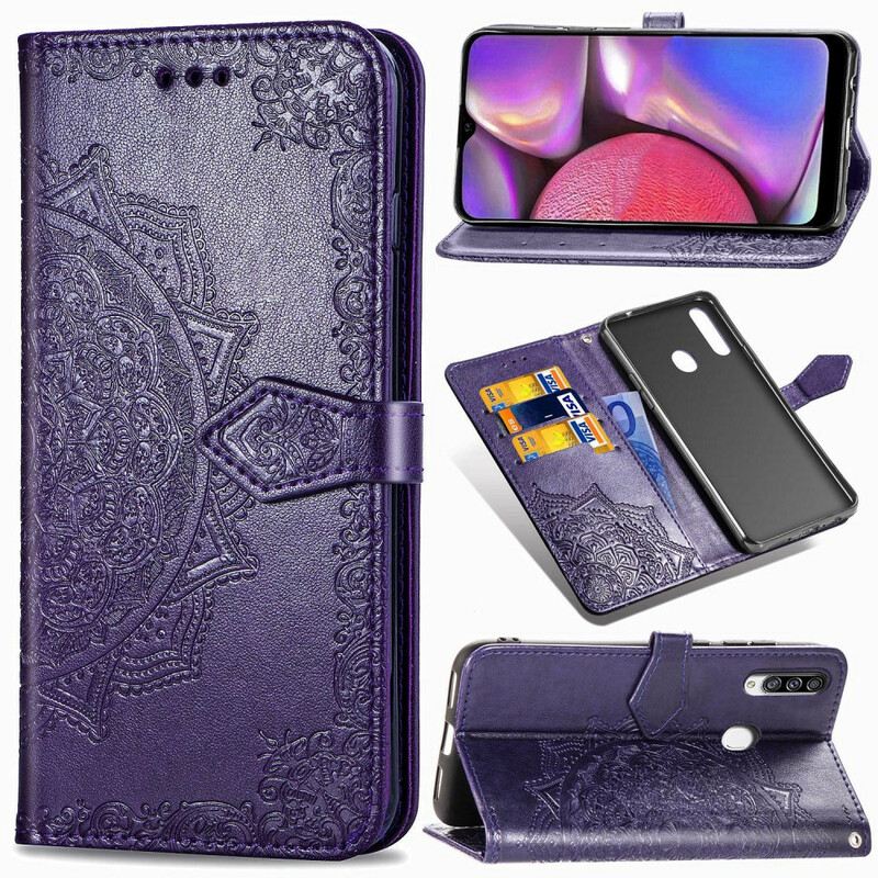 Fliptok / Bőrtok Samsung Galaxy A20s Mandala Középkor