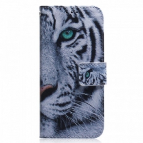 Fliptok / Bőrtok Xiaomi 12 Pro Fehér Tigris