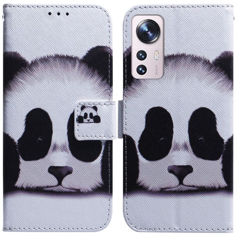 Fliptok / Bőrtok Xiaomi 12 Pro Panda