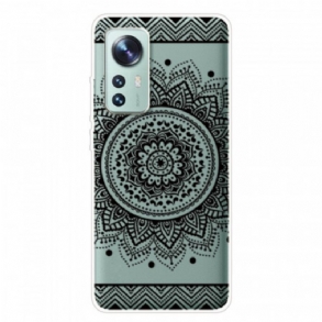 Tok Xiaomi 12 Pro Szilikon Mandala Fekete