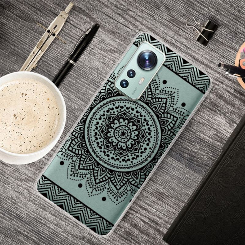 Tok Xiaomi 12 Pro Szilikon Mandala Fekete